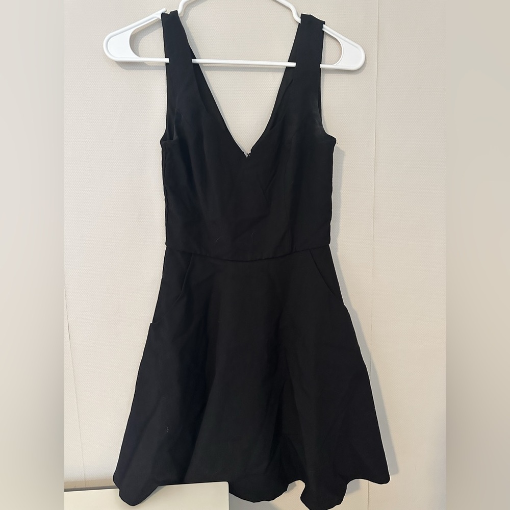 black mini dress